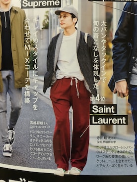 「CLASS（クラス）のアイテム（Tシャツ/カットソー）」を使った、Miyakoshi  Masatakaさん（メンズ・176cm）の冬コーディネート