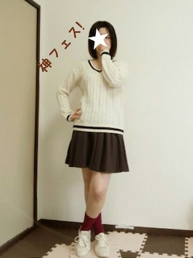 「アイテム（その他雑貨、ブラウン系）」を使った、ごまさん（レディース・159cm）の冬コーディネート