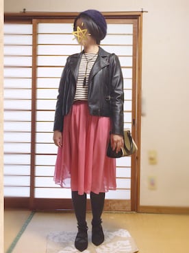 「フレンチカジュアル」｜ごまさん（レディース・160cm）の冬コーディネート