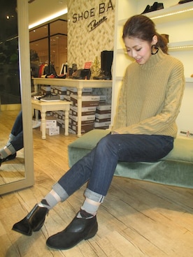 「ボーイフレンドデニム」｜inokuchiさん（レディース・160cm）の冬コーディネート