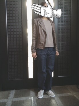 「DOMA（ドマ）のアイテム（ジャケット/アウター）」を使った、ruruさん（レディース・158cm）の春コーディネート