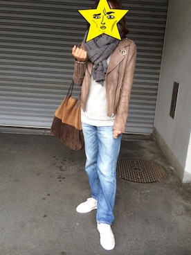 「DOMA（ドマ）のアイテム（ジャケット/アウター）」を使った、ruruさん（レディース・158cm）の春コーディネート
