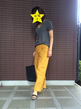 「Sans Arcidet（サンアルシデ）のアイテム」を使った、ruruさん（レディース・158cm）の夏コーディネート