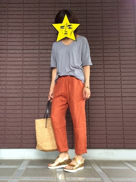 「Sans Arcidet（サンアルシデ）のアイテム」を使った、ruruさん（レディース・158cm）の夏コーディネート