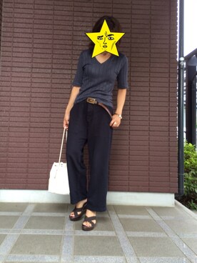 「ENensorcivet（イーエヌアンソール）のアイテム」を使った、ruruさん（レディース・158cm）の秋コーディネート