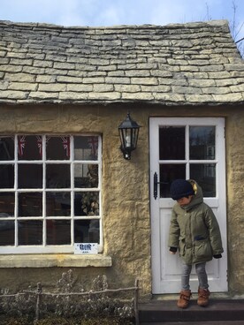 「abcd（ナシ）のアイテム（ダウンジャケット/コート）」を使った、otoさん（キッズ・110cm）の冬コーディネート