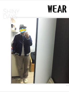 「5cm（ファイブシーエム）のアイテム（パンツ）」を使った、Vanlissさん（メンズ・163cm）の冬コーディネート