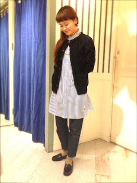 「BEAMS BOY（ビームスボーイ）のアイテム（ドレスシューズ）」を使った、ASAMI OKANOさん（レディース・160cm）の冬コーディネート