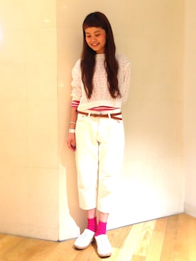 「サボ」｜ASAMI OKANOさん（レディース・160cm）の春コーディネート