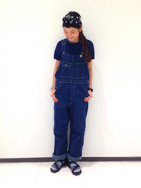 「BEAMS BOY（ビームスボーイ）のアイテム（つなぎ/オールインワン）」を使った、ASAMI OKANOさん（レディース・160cm）の秋コーディネート