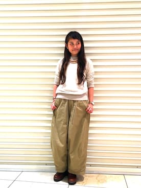 「ビームスウィメン(BEAMS WOMEN)」｜ASAMI OKANOさん（レディース・160cm）の冬コーディネート