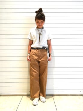 「INFIELDER DESIGN（インフィールダーデザイン）のアイテム」を使った、ASAMI OKANOさん（レディース・160cm）の春コーディネート