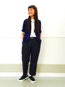 「BEAMS BOY（ビームスボーイ）のアイテム（財布/小物）」を使った、ASAMI OKANOさん（レディース・161cm）の秋コーディネート