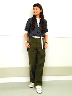 「アイテム（腕時計）」を使った、ASAMI OKANOさん（レディース・161cm）の秋コーディネート