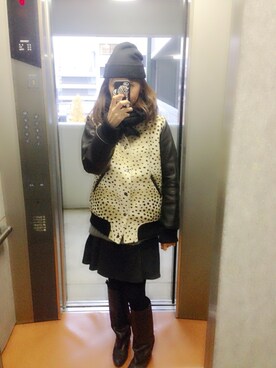 「Drawer（ドゥロワー）のアイテム（ジャケット/アウター）」を使った、hiromin☆さん（レディース・170cm）の冬コーディネート