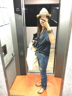 「VICINI（ヴィッチーニ）のアイテム」を使った、hiromin☆さん（レディース・170cm）の夏コーディネート
