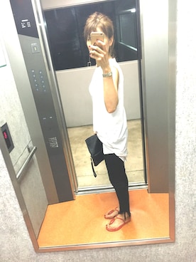 「Jonnlynx（ジョンリンクス）のアイテム（パンツ）」を使った、hiromin☆さん（レディース・170cm）の夏コーディネート