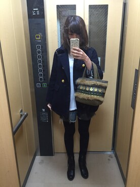 「Cher（シェル）のアイテム（ジャケット/アウター）」を使った、yurieneさん（レディース・161cm）の秋コーディネート