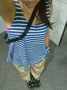 「KEEN（キーン）のアイテム（その他シューズ、ブラック系）」を使った、n0z0m1さん（レディース・150cm）の夏コーディネート