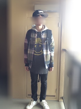 「NIRVANA」｜「アイテム（ブルゾン）」を使った、Yuyaさん（メンズ・169cm）の冬コーディネート