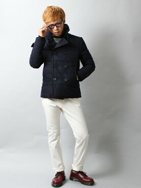 スマート12月号 山本裕典さん着用 ダウンピーコートを使った人気ファッションコーディネート Wear