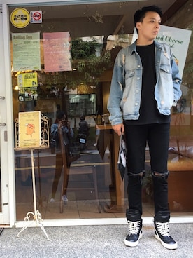 「REPRESENT（リプレゼント）のアイテム（ジャケット/アウター）」を使った、Wayneさん（メンズ・178cm）の夏コーディネート