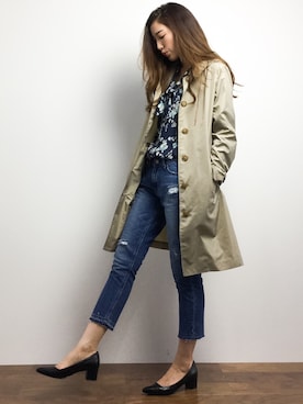 「MACKINTOSH PHILOSOPHY（ﾏｯｷﾝﾄｯｼｭ ﾌｨﾛｿﾌｨｰ）のアイテム（ジャケット/アウター）」を使った、川平沙紀さん（レディース・168cm）の冬コーディネート