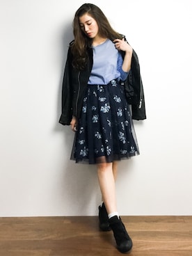 「L.H.P（エルエイチピー）のアイテム（ジャケット/アウター）」を使った、川平沙紀さん（レディース・168cm）の冬コーディネート