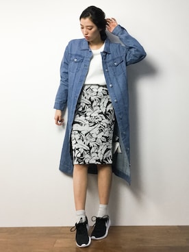 「STUDIOUS SELECT（ステュディオスセレクト）のアイテム」を使った、川平沙紀さん（レディース・168cm）の春コーディネート