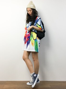 川平沙紀さん（レディース・168cm）の春コーディネート