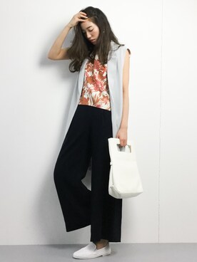 「je（ジェイイー）のアイテム」を使った、川平沙紀さん（レディース・168cm）の春コーディネート