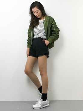 「LOWY（ロヴィ）のアイテム」を使った、川平沙紀さん（レディース・168cm）の春コーディネート