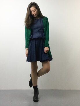「TITTY&CO.（ティティーアンドコー）のアイテム（ワンピース/ドレス）」を使った、川平沙紀さん（レディース・168cm）の春コーディネート