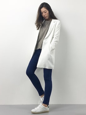 「rienda（リエンダ）のアイテム（その他アウター）」を使った、川平沙紀さん（レディース・168cm）の春コーディネート