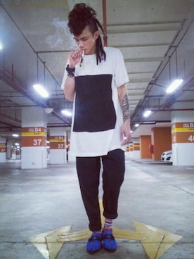 「streetsnap」｜「アイテム（その他シューズ）」を使った、Eugene Chenさん（メンズ・175cm）の冬コーディネート