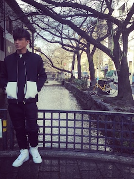 「streetsnap」｜「アイテム（その他アウター）」を使った、Eugene Chenさん（メンズ・175cm）の春コーディネート