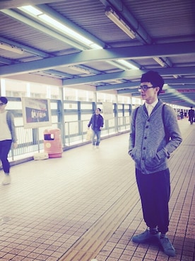 「streetsnap」｜「アイテム（スラックス）」を使った、Eugene Chenさん（メンズ・175cm）の春コーディネート