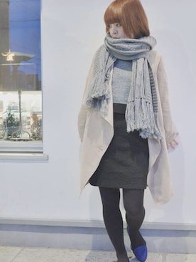 「Rouge vif（ルージュヴィフ）のアイテム（トレンチコート）」を使った、megclosetさん（レディース・158cm）の春コーディネート