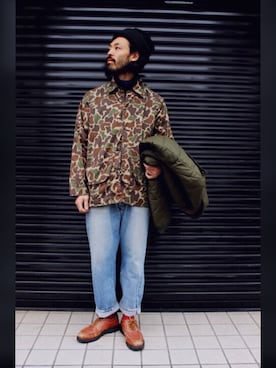 「BIG SMITH（ビッグスミス）のアイテム（ジャケット/アウター）」を使った、higeさん（メンズ・174cm）の秋コーディネート
