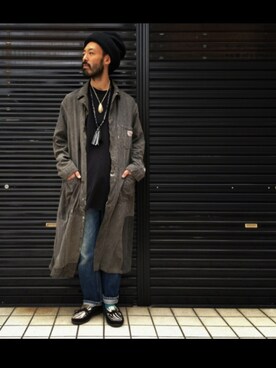 「tokio（トキオ）のアイテム」を使った、higeさん（メンズ・174cm）の秋コーディネート