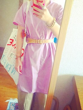 「KBF BOX（ケービーエフ ボックス）のアイテム（バッグ）」を使った、haruさん（レディース・150cm）の夏コーディネート