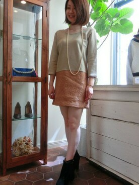 「Banner Barrett（バナーバレット）のアイテム（ブーツ）」を使った、yamasanさん（レディース・157cm）の秋コーディネート