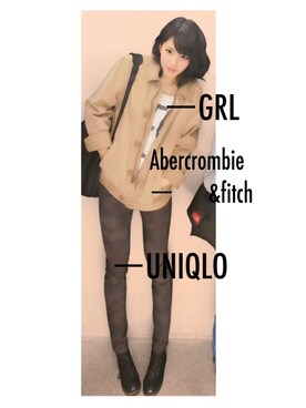 「迷彩パンツ」｜「アイテム（その他アウター）」を使った、おりみーさん（レディース・177cm）の冬コーディネート