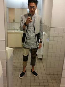 「A（エィス）のアイテム（パンツ）」を使った、Y-DRAGONさん（メンズ・176cm）の秋コーディネート