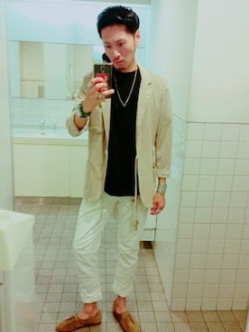 「cloudy cloudy（クラウディクラウディ）のアイテム」を使った、Y-DRAGONさん（メンズ・176cm）の夏コーディネート