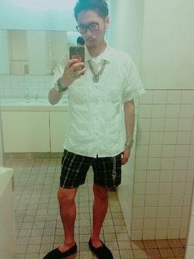 「NIGOLD（ニゴールド）のアイテム」を使った、Y-DRAGONさん（メンズ・176cm）の夏コーディネート