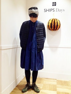 「SHIPS Days（シップスデイズ）のアイテム（ジャケット/アウター）」を使った、斎藤さん（レディース・163cm）の秋コーディネート