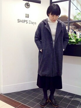 「SHIPS Days（シップスデイズ）のアイテム（ジャケット/アウター）」を使った、斎藤さん（レディース・163cm）の秋コーディネート