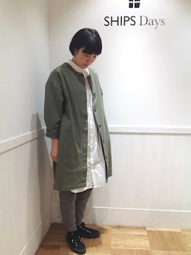 「SHIPS Days（シップスデイズ）のアイテム（ジャケット/アウター）」を使った、斎藤さん（レディース・163cm）の冬コーディネート