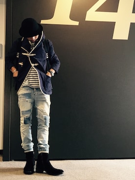 「SAINT JAMES（セントジェームス）のアイテム」を使った、shu ☆ 092さん（メンズ・167cm）の秋コーディネート